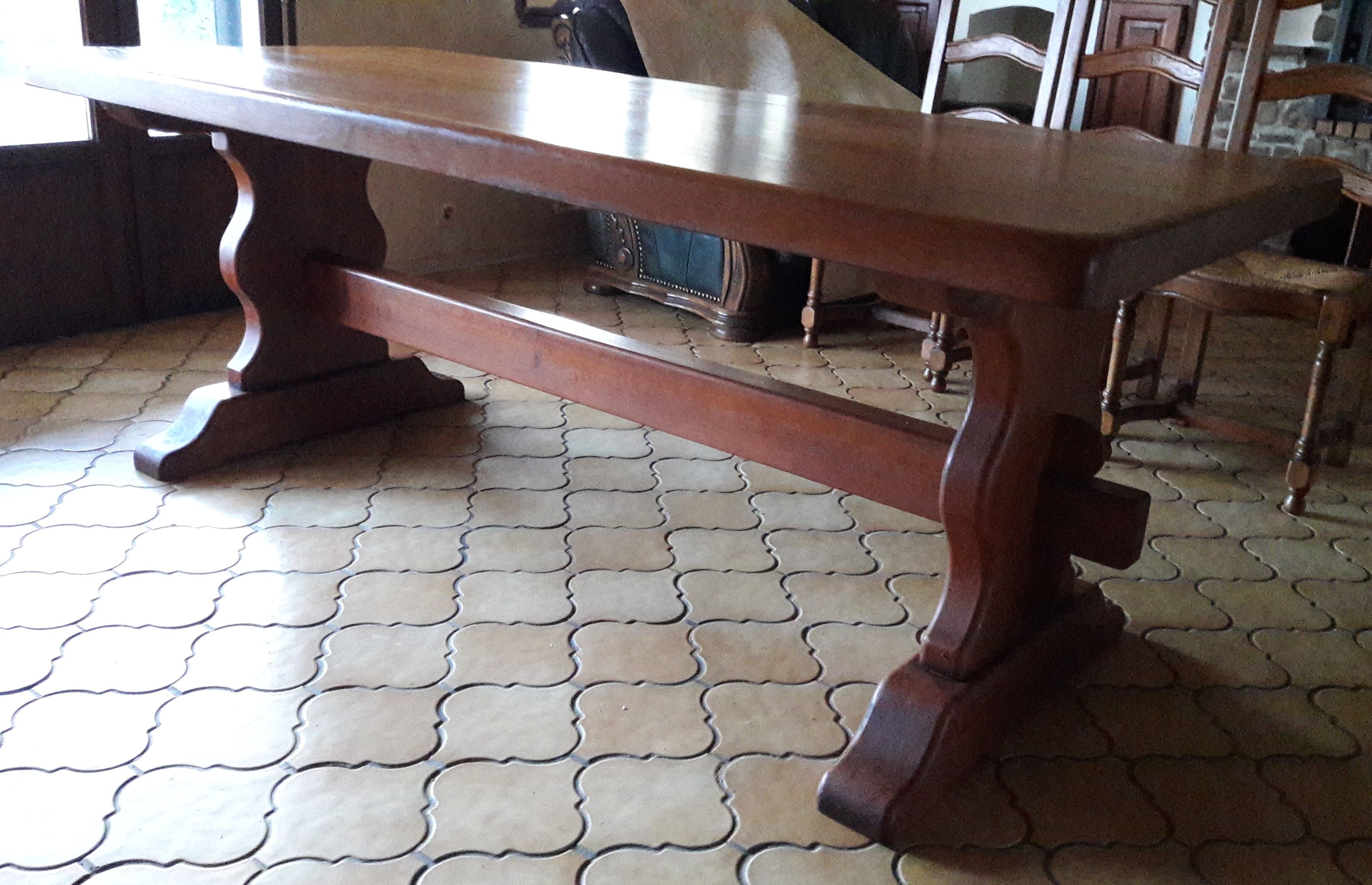 Rustic oak dining table
