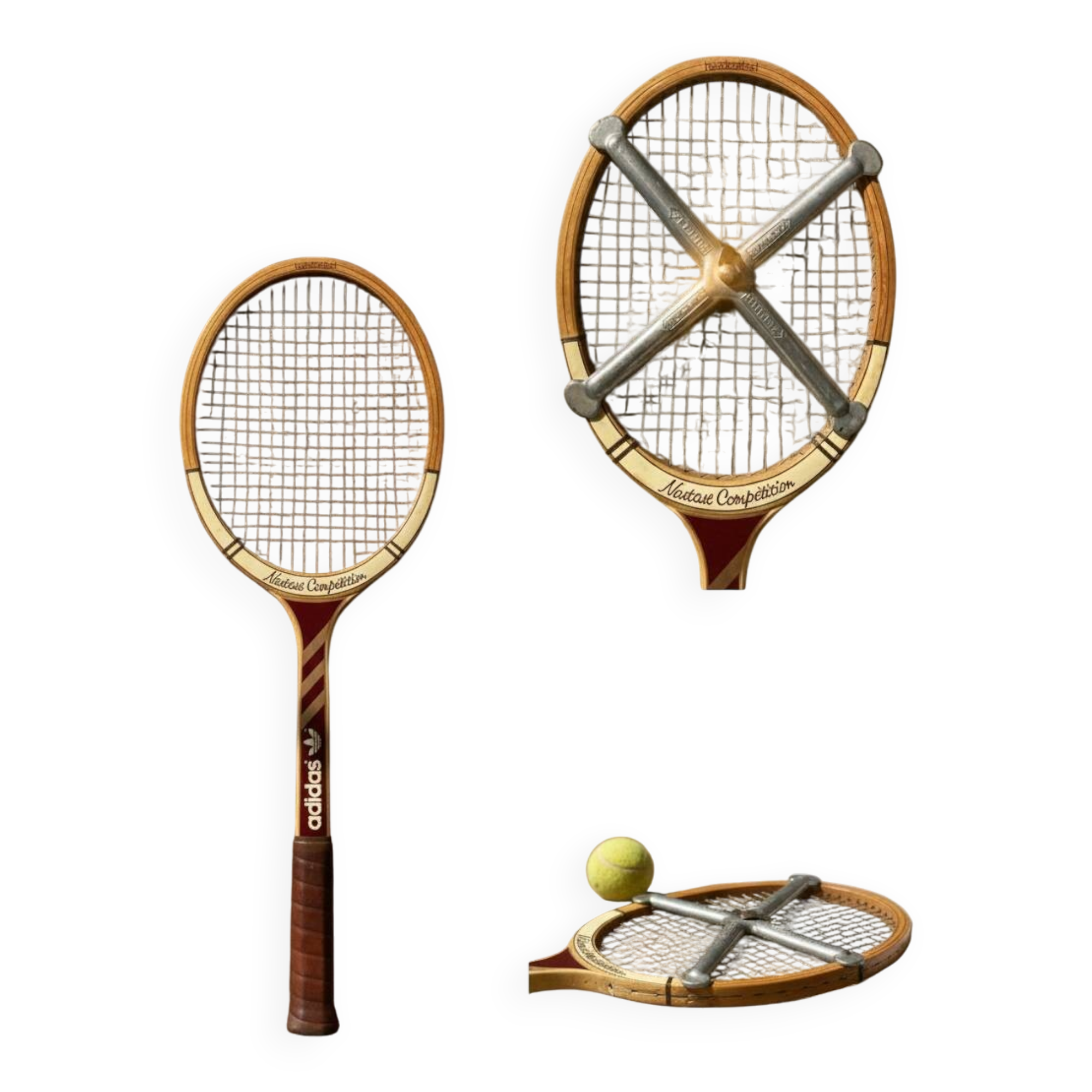 Vintage Adidas Nastase Competition Tennis Racket + Zephyr Press