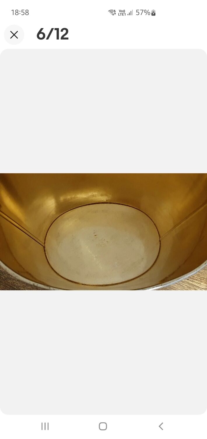 Vintage Office Paper Basket Massilly 60's Metal