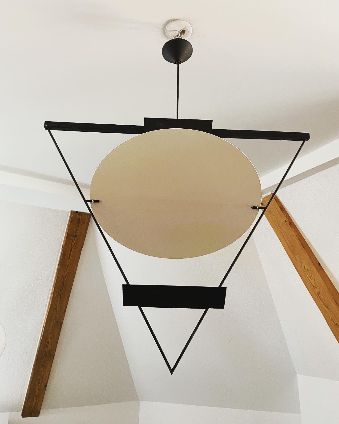 Lamp Italian design inverted triangle Mario Botta year 80