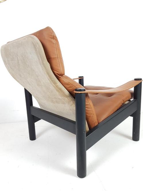 Danish suede leather armchair