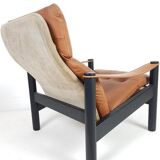 Fauteuil danois cuir daim