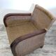 Bench seat and armchair in old rattan