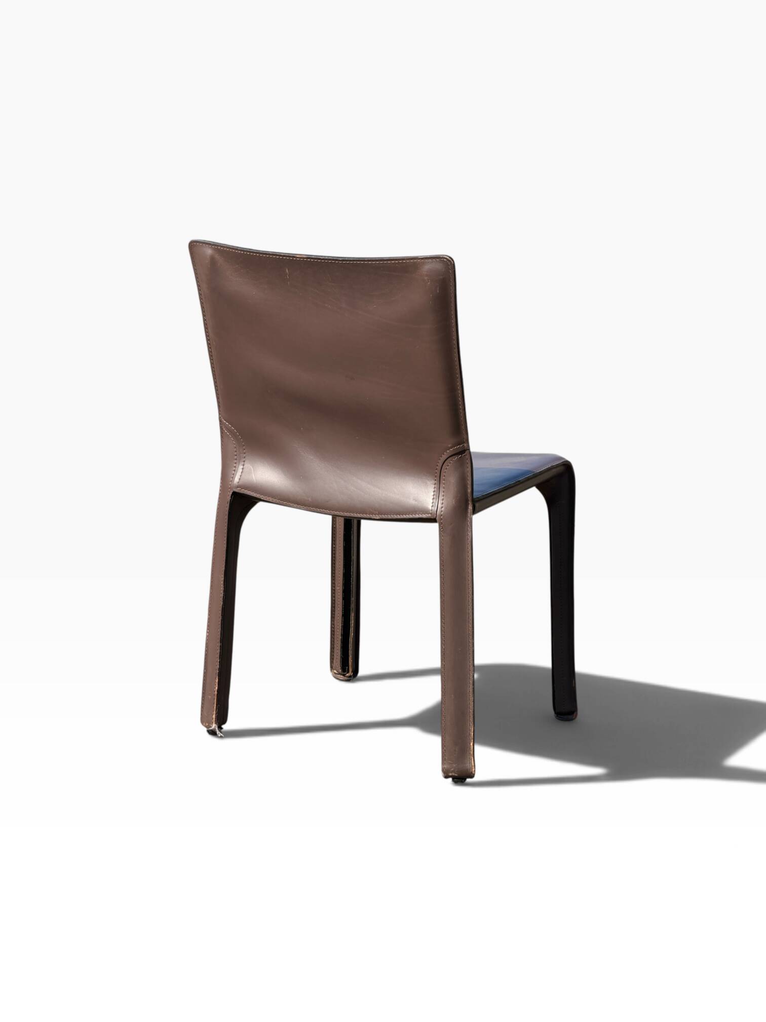 CAB 412 chair by Mario Bellini, Cassina, vintage brown saddle leather.