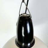 Industrial Soviet White Enamel Pendant Lamp, 1960s