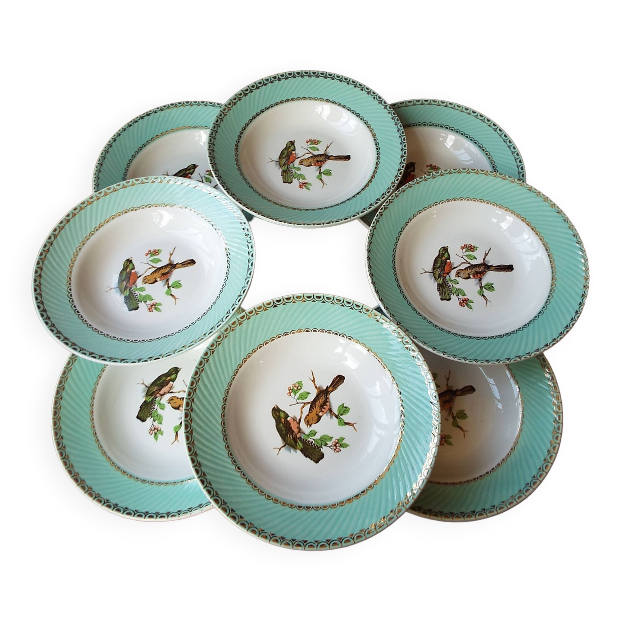 Set of 8 soup plates
