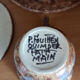 2 ceramic cups Quimper P Fouillen