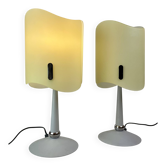 Pair of Italian Opaline Table Lamps, 1990s