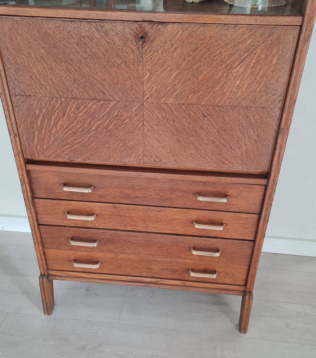 Scandinavian secretary desk - showcase chest of drawers