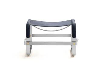 Wanderlust footrest pair, blue with silver steel.