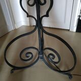 Black wrought iron floor lamp