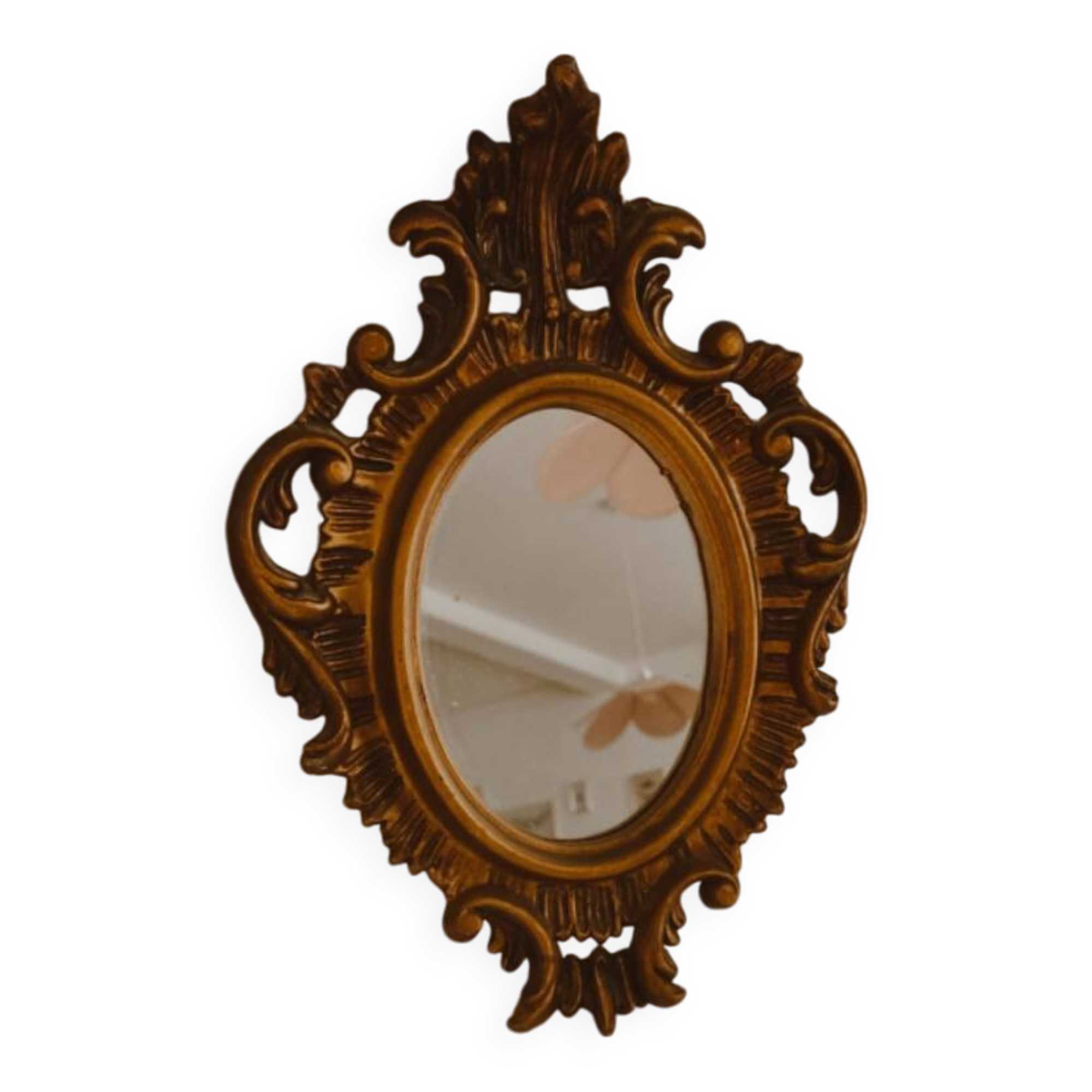 Antique vintage resin mirror