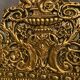Mirror pediment nineteenth Neo classical decoration antique character brass on wood