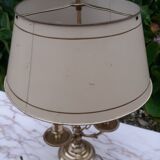 3-branched lampshade lamp sheet gilded bronze pietement