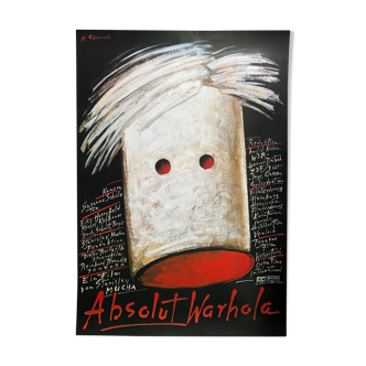 Affiche cinéma originale polonaise "Absolut Warhola" 68x98cm 2001