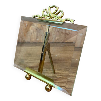 Old photo frame, beveled glass and brass, louis xvi style, classic, 9/12