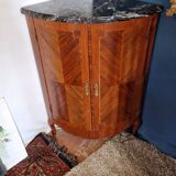 Corner marquetry cabinet