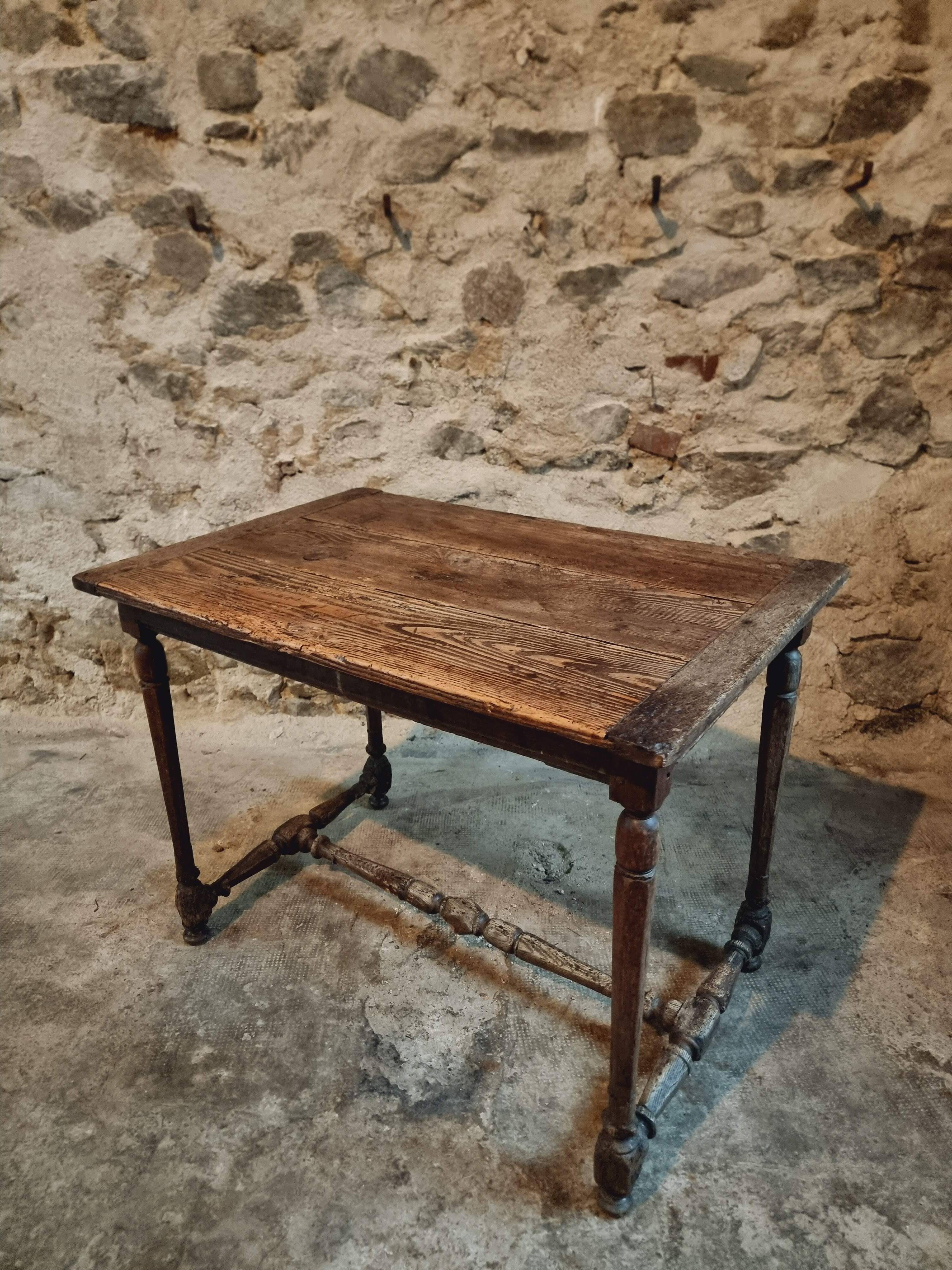 Antique French Table | 19th Century | Oak & Pine