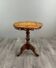 Marquetry wood pedestal table, 20th century
