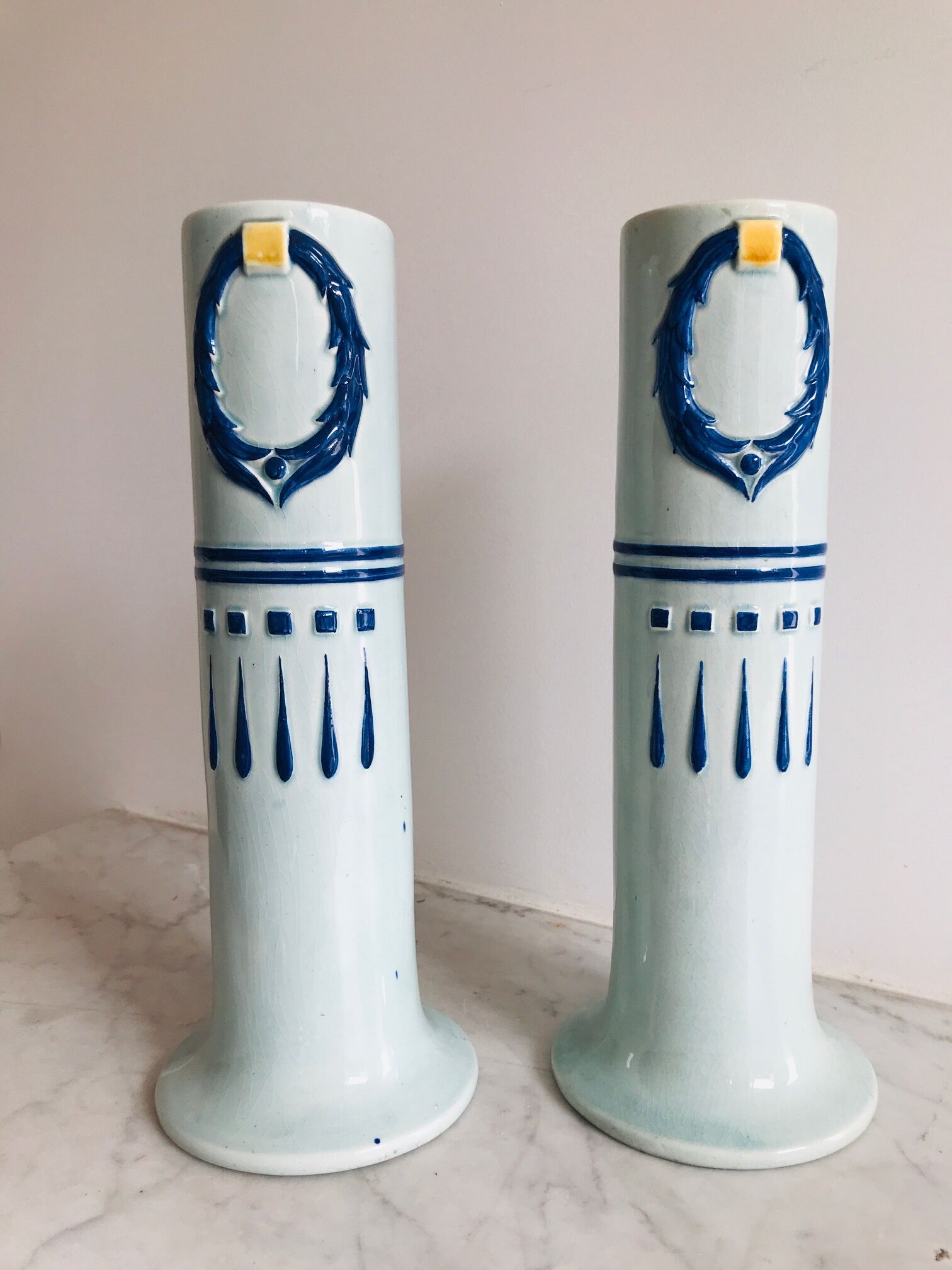 Pair of ceramic vases, 50s