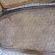 Antique Louis XV bench in solid walnut and caning