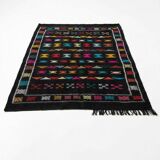 Small black Sabra rug 100x150 cm