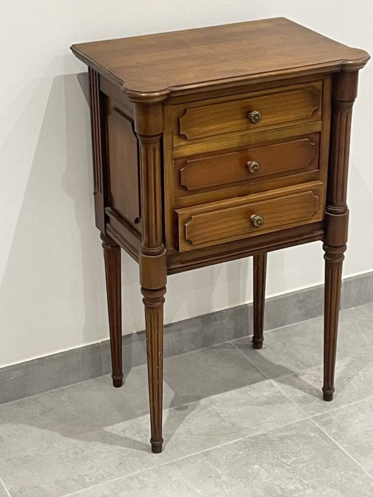 Natural wood bedside