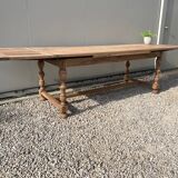 Extendable stripped farmhouse table 300 cm