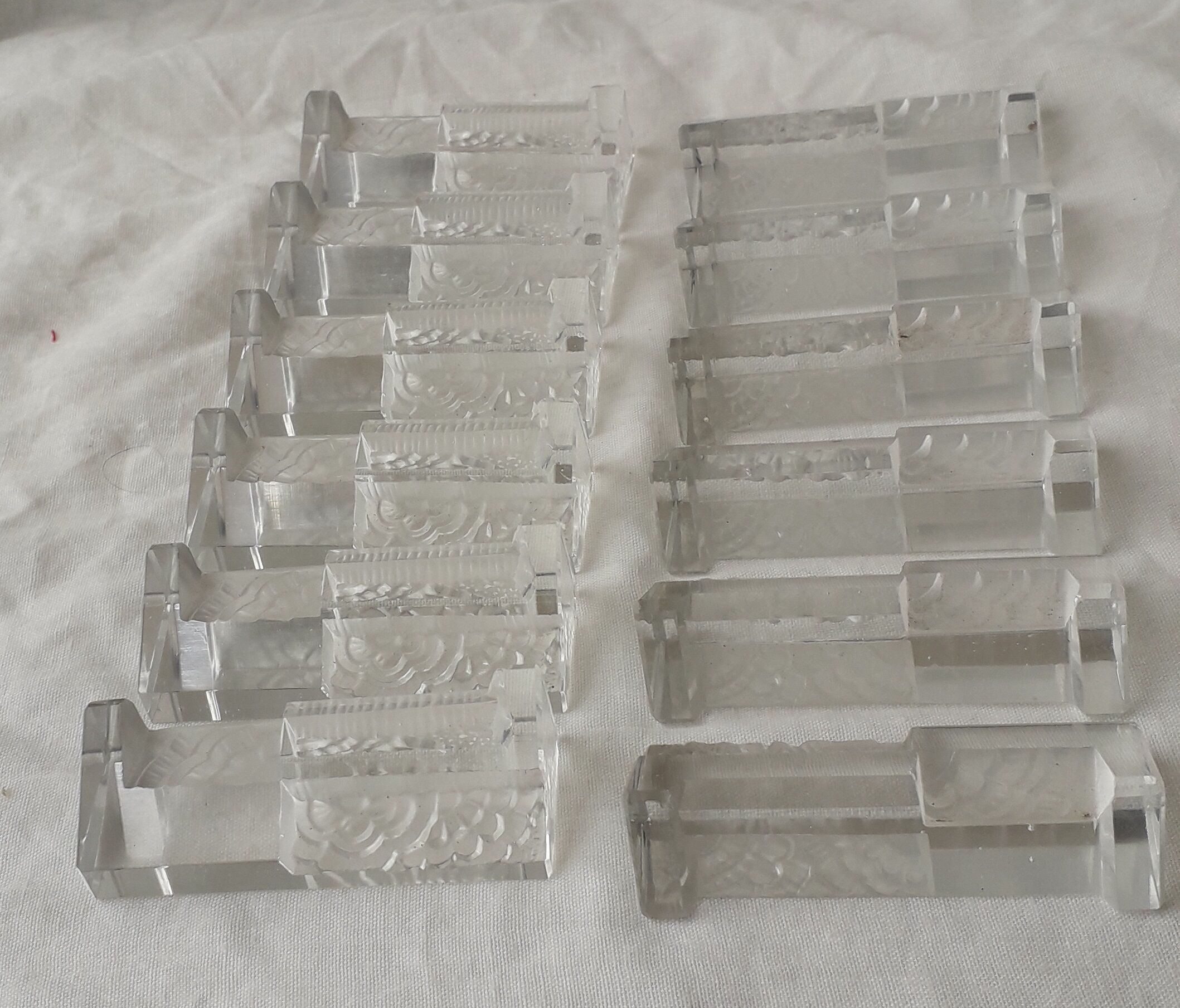 12 Art Deco style knife holders
