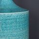 Paire de lampes de table en céramique bleue vintage française des années 1970