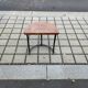 Paire de tables  chêne et fer forge des années 30, Art déco