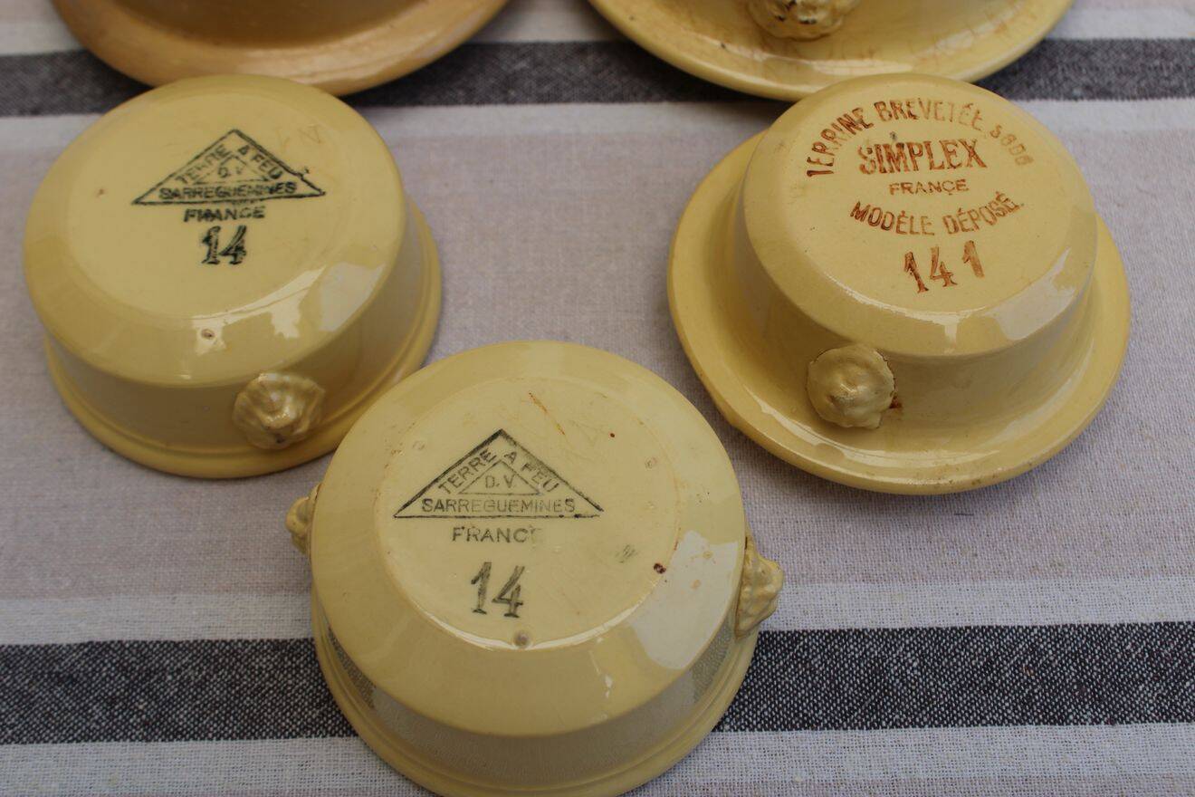 Lot de 5 terrines en céramique