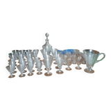 Large Bohemian Crystal Glassware Set