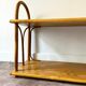 Wall shelf in light wood and rattan 1960s