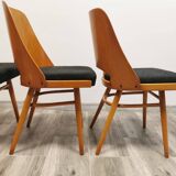 Dining chairs by radomir hoffman for ton, 1950s, set of 4