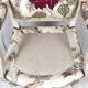 Louis XVI style armchair in white lacquered wood, 19th century