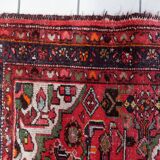 Antique 1920s Persian Hamadan rug, floral medallion, 104cm x 145cm