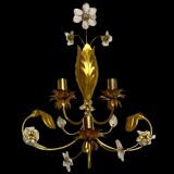 Gilded murano glass sconce