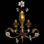 Gilded murano glass sconce