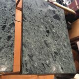 Marble and brass pull out tables