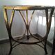 Table tripode vintage en rotin