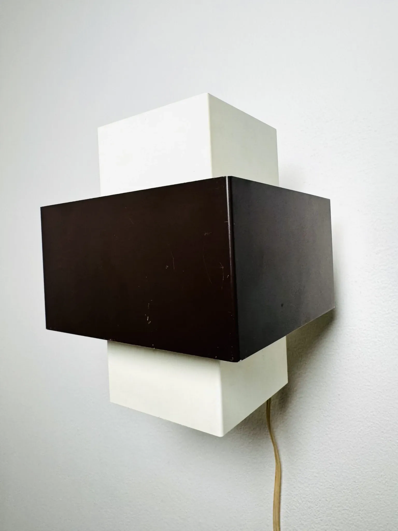 Geometric Wall Lamp By J.J.M. Hoogervorst For Anvia Nederland, The Netherlands, 1960S