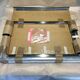 Vintage 80s chrome coffee table
