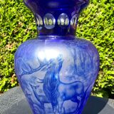 Robert gronowski vase in frosted crystal