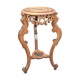 Pedestal table in old natural wood late nineteenth century