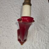Pair of porcelain sconces 50s reds