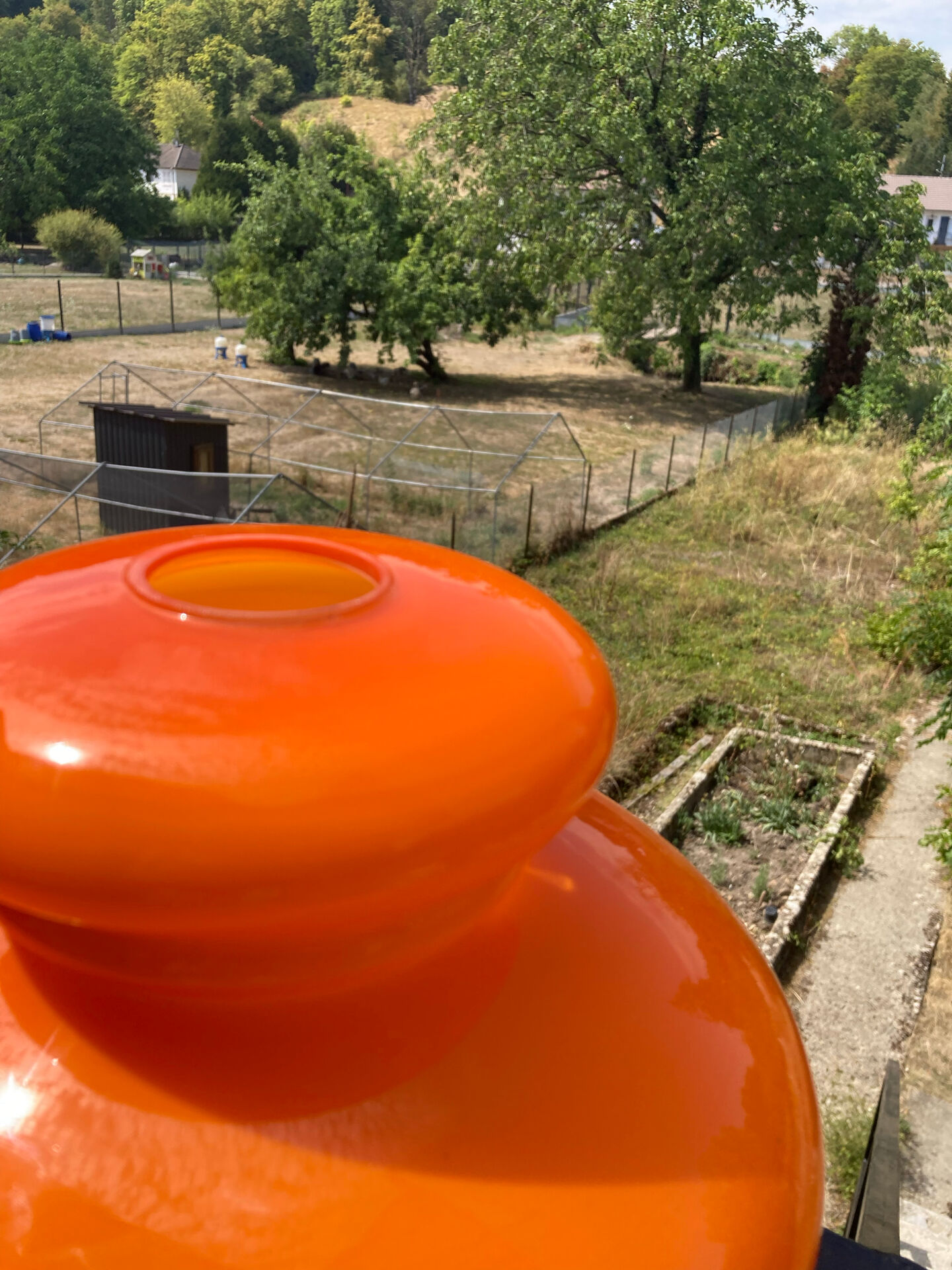 Opaline orange suspension Space Age