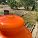 Opaline orange suspension Space Age