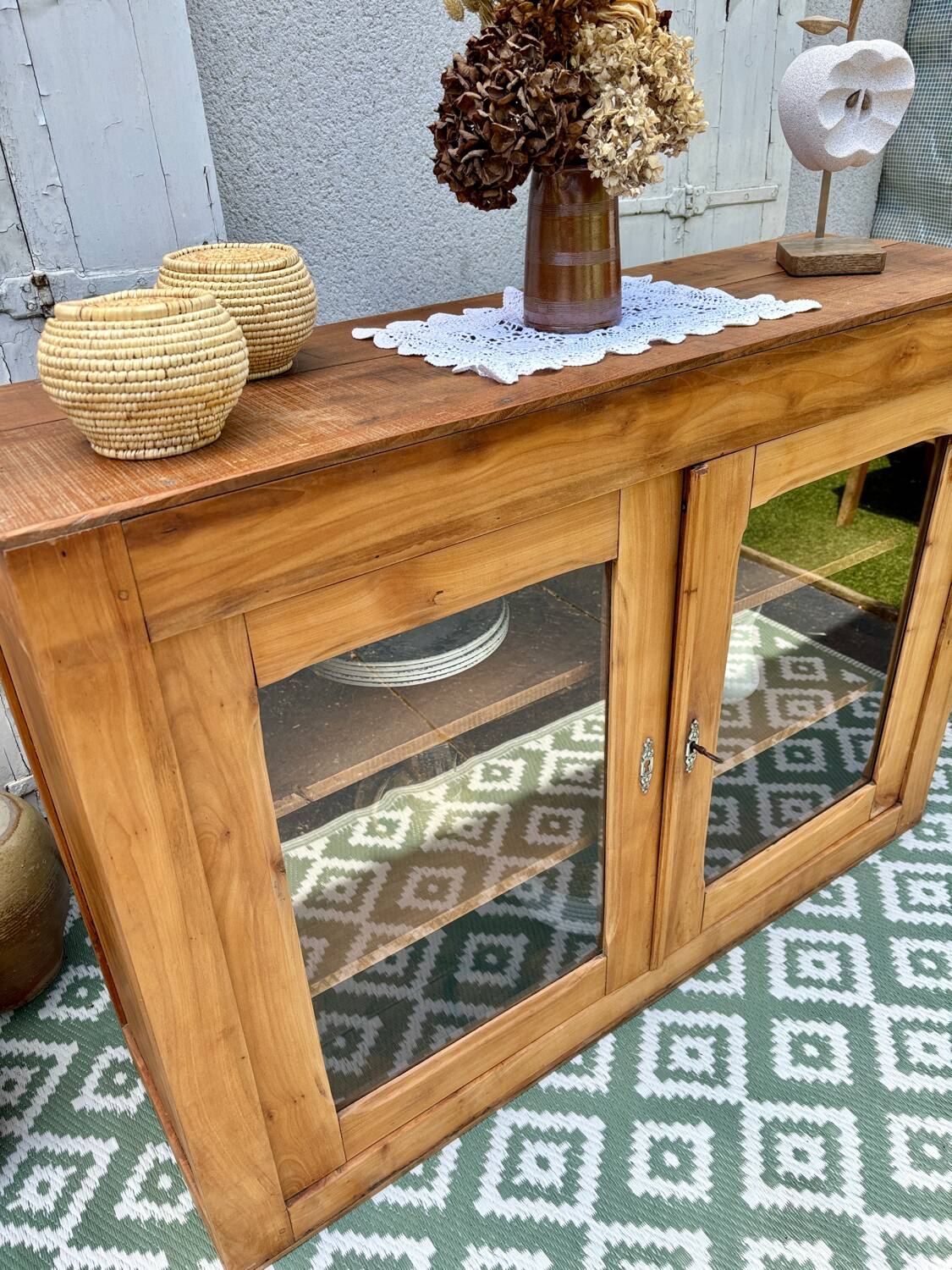 Raw wood display case