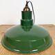 Industrial British Green Enamel Factory Pendant Lamp, 1960s